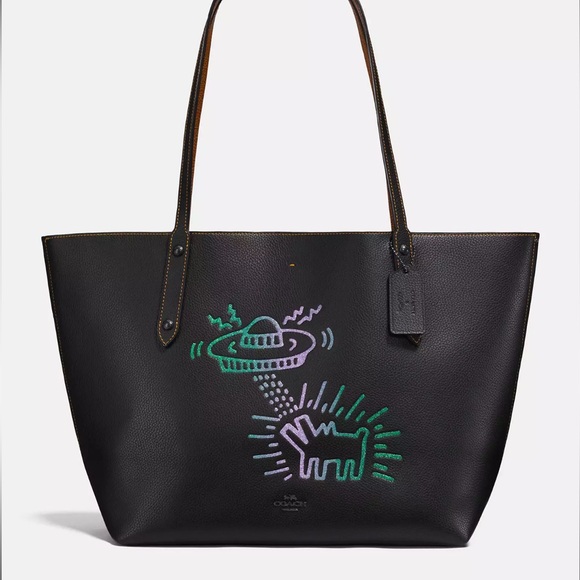 Coach Handbags - RARE Coach X Keith Haring Glitter UFO Market Carryall Tote